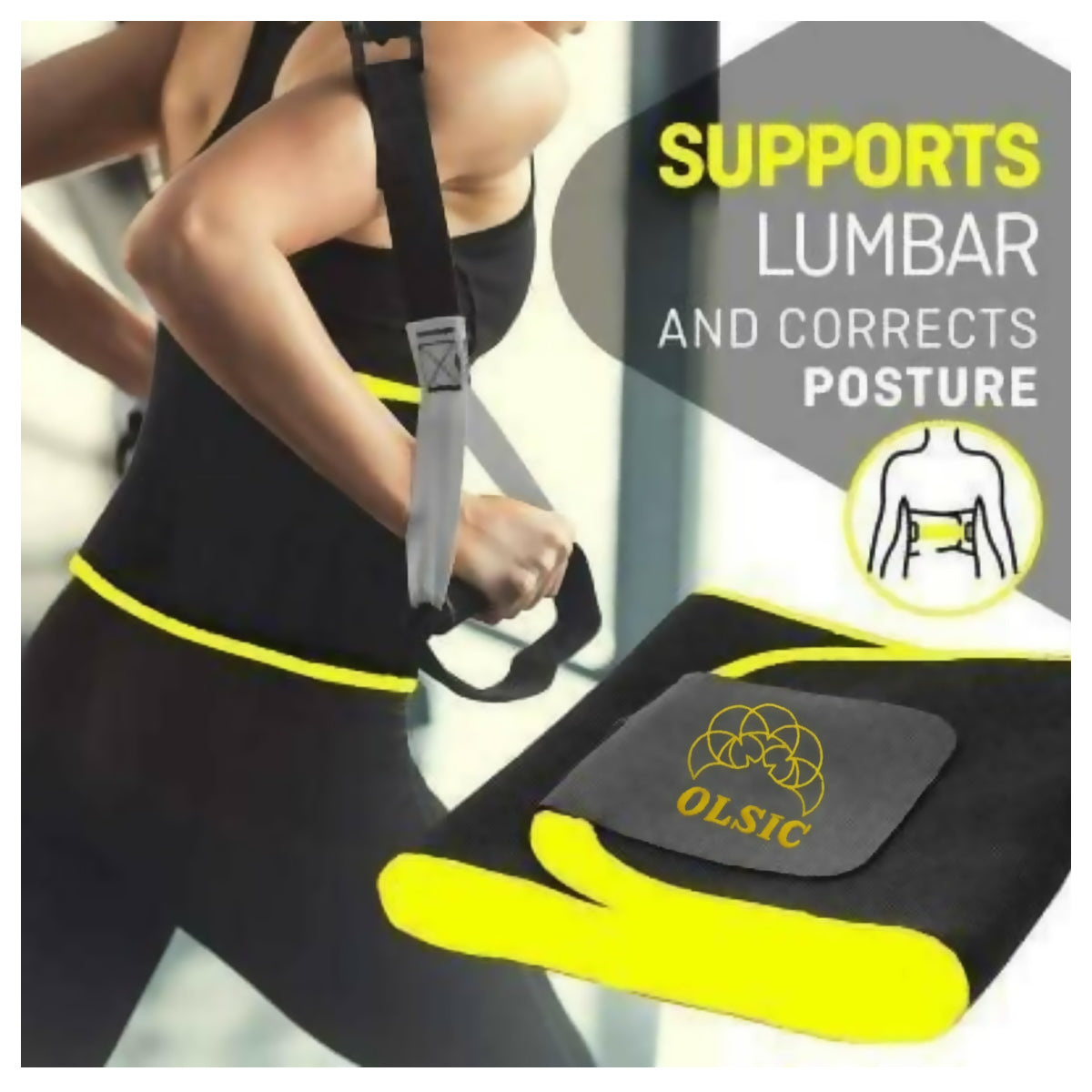 Olsic Sweat Slim Belt for Men and Women Non-Tearable Neoprene Shaper wear and Tummy Exercise