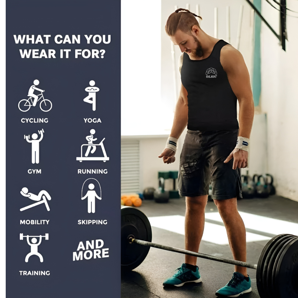 Olsic Man Sweat Shaper and Sliming Vest for Weight Loss, Exercises and Fitness Fat Burning Shaper for Man & Women