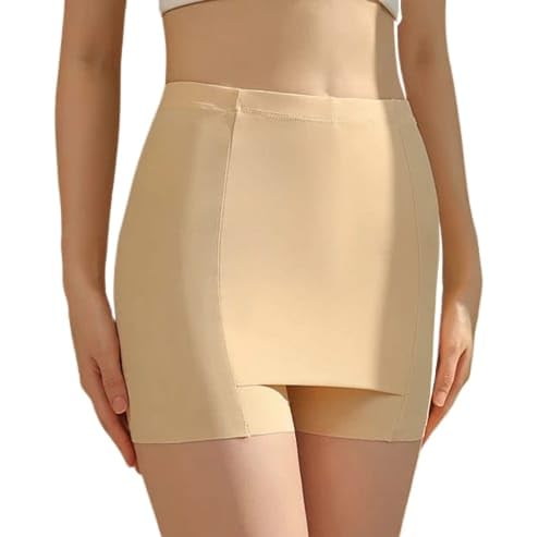 Double Layer Safety Pants Plus Cover Triangle Area No Trace No Roll Border Naked Buttock( Pack of 2)