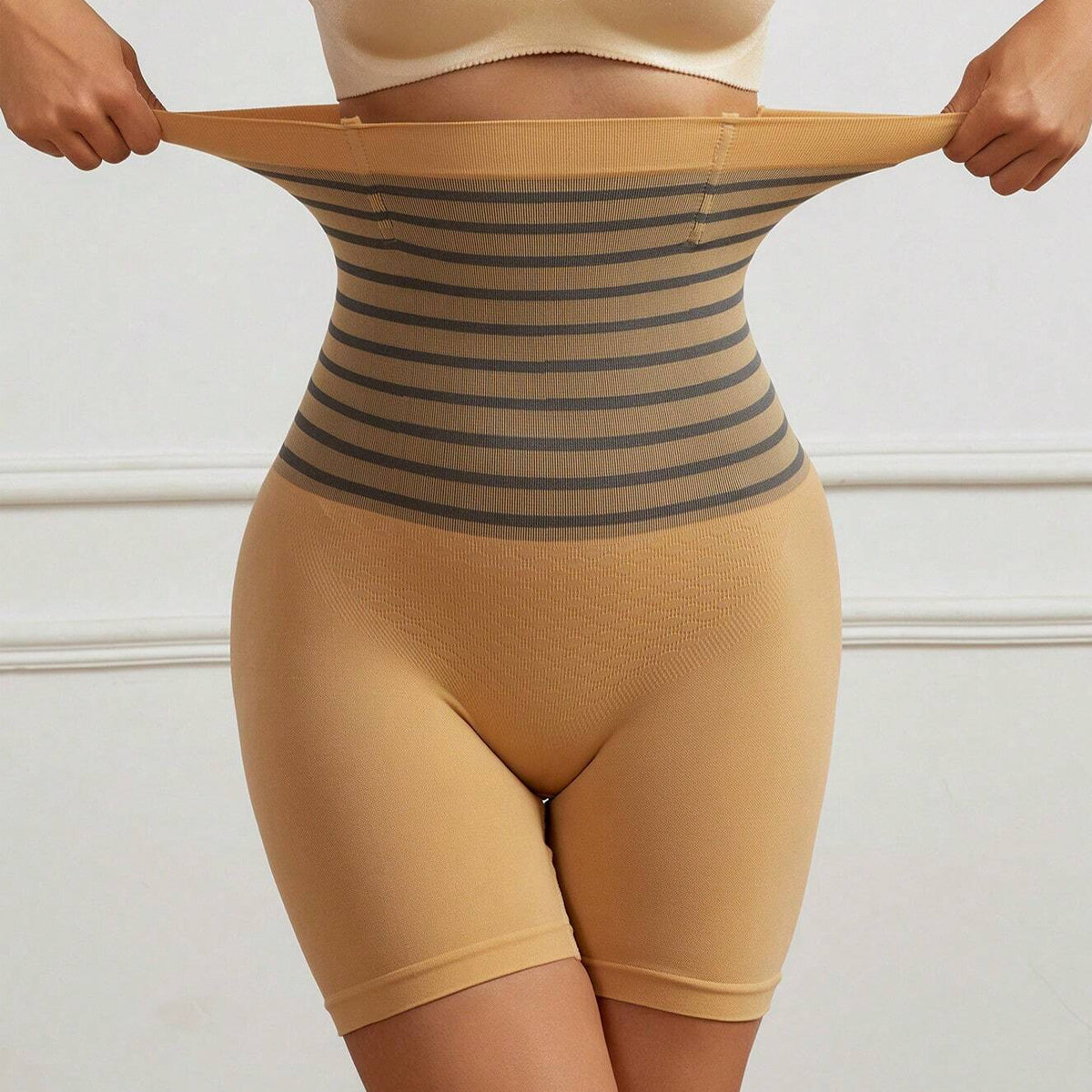 Olsic High Waist Abdomen Slimming Short Pants Tummy Control Panties Women Body Shaper Underwear -Elastic-Shapewear