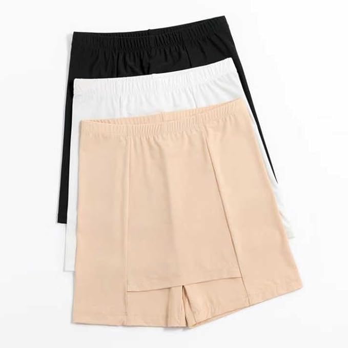 Double Layer Safety Pants Plus Cover Triangle Area No Trace No Roll Border Naked Buttock( Pack of 2)
