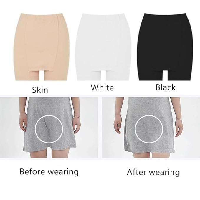 Double Layer Safety Pants Plus Cover Triangle Area No Trace No Roll Border Naked Buttock( Pack of 2)