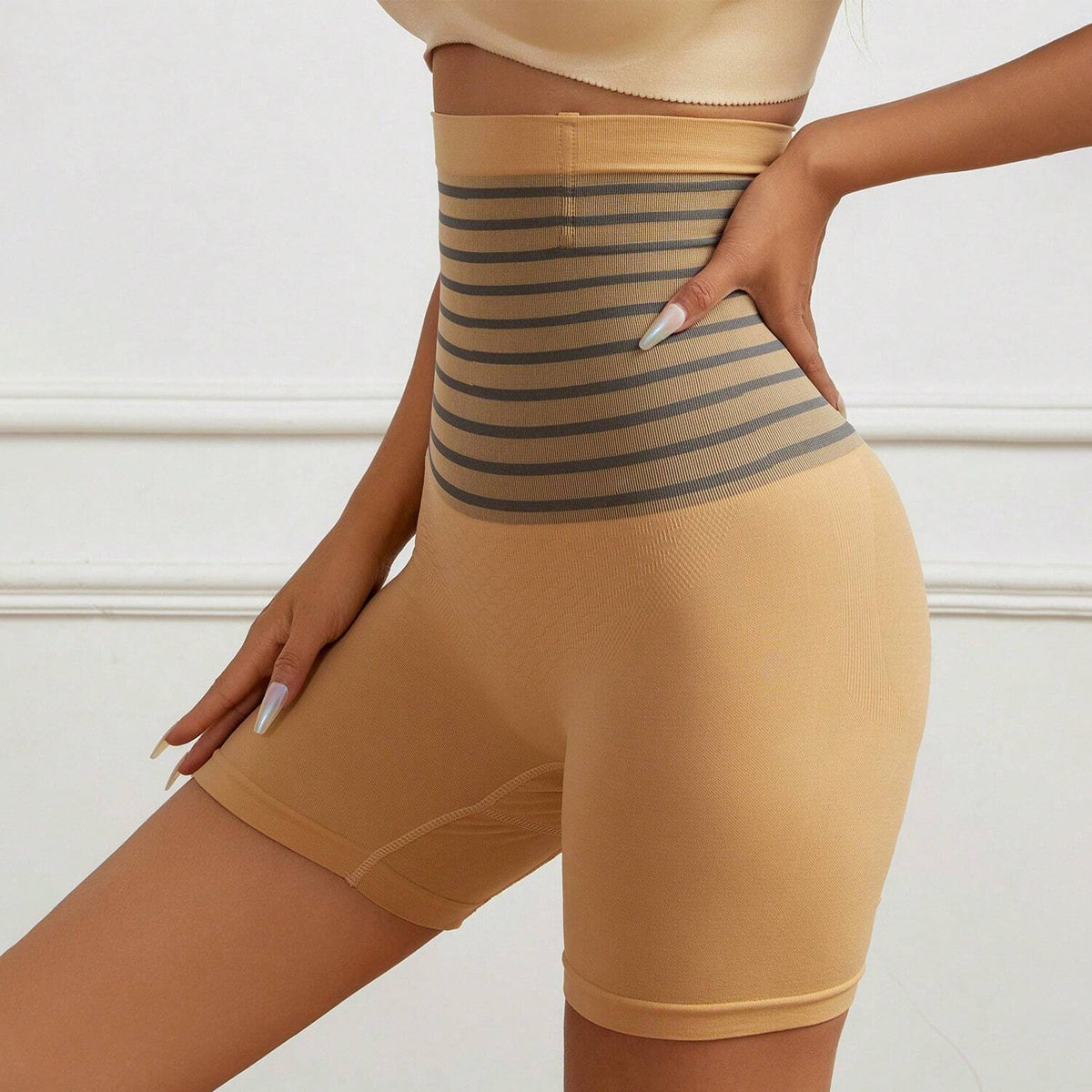 Olsic High Waist Abdomen Slimming Short Pants Tummy Control Panties Women Body Shaper Underwear -Elastic-Shapewear