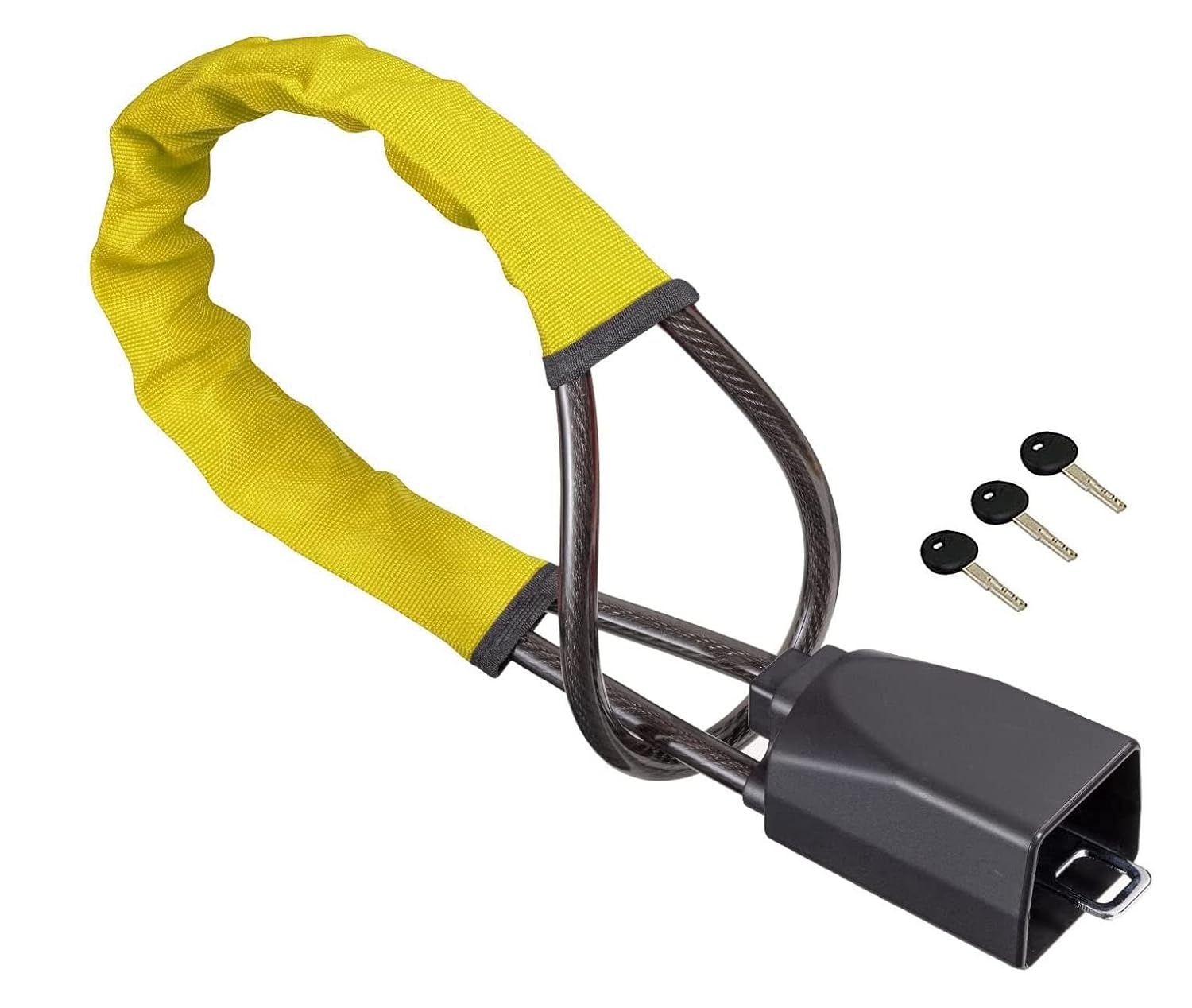 Car Steering Wheel Lock, Heavy Duty Safety Belt Buckle Attachment Steel Car Wheel Lock