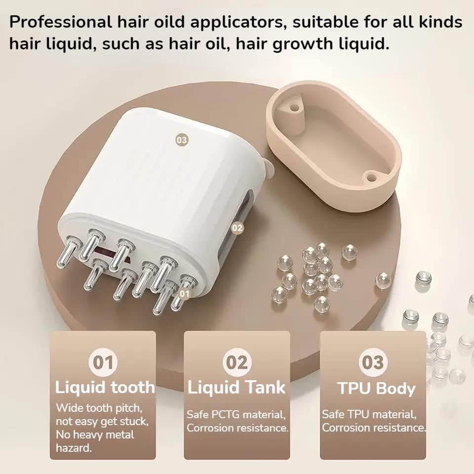 Olsic Red Light Therapy For Hair Smart Electric Scalp Massager and Hair Oil Applicator & massager for Scalp With LED Red Light Therapy