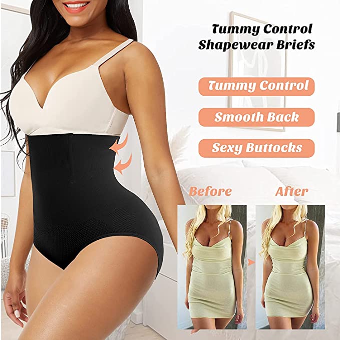 Olsic Women Waist Slimming Panties Shapewear Tummy Control Tucker with Anti Rolling Strip Underwear Shapewear