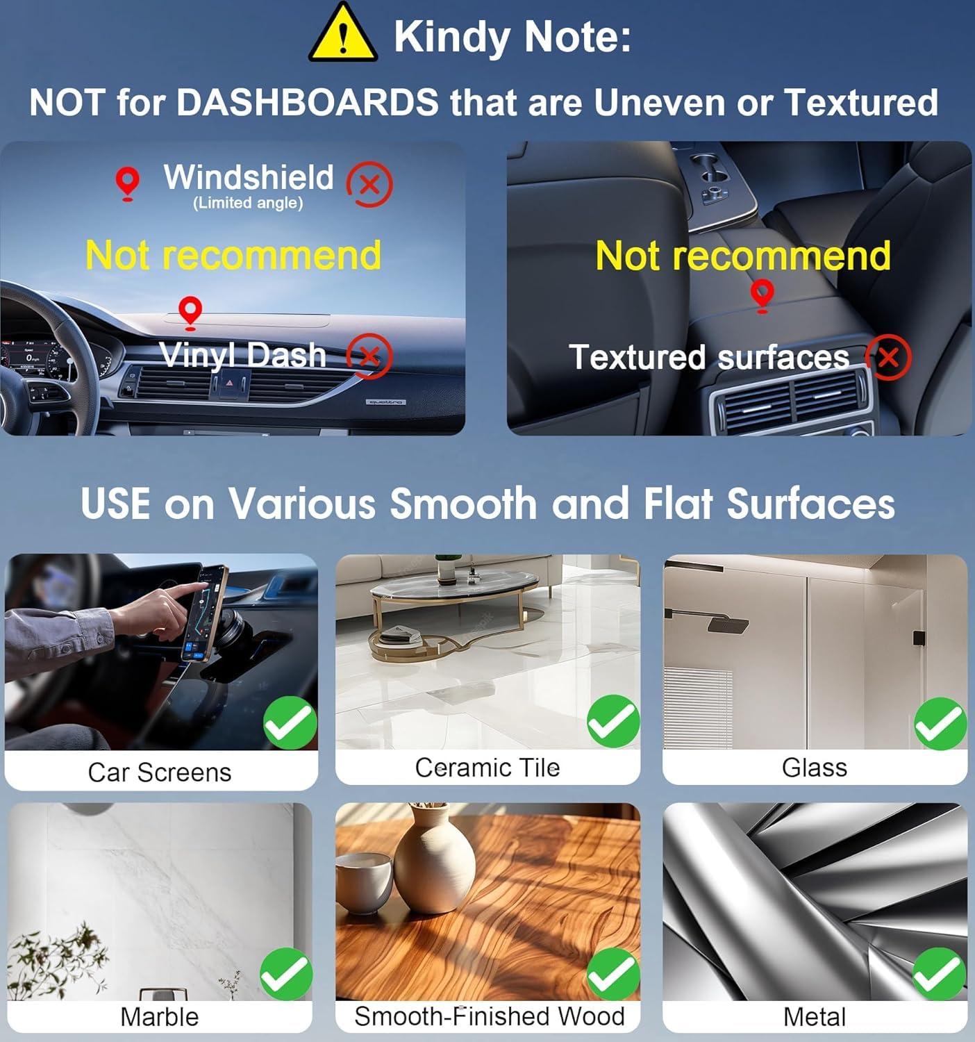 Vacuum Magnetic Phone Holder | 360° Rotating Magnetic Car Mount with Strong Suction Cup for Car, Gym, Mirror & Shower