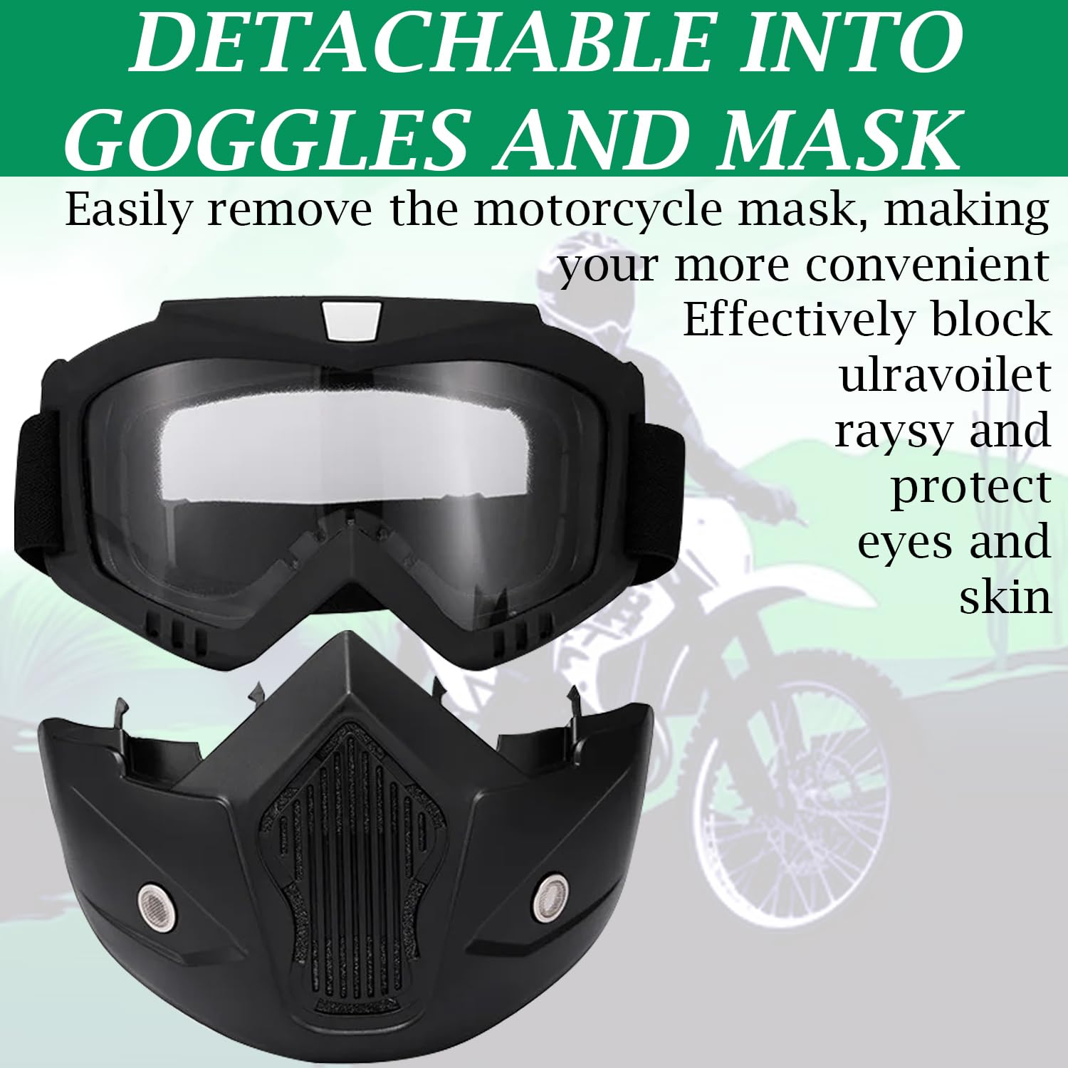 Olsic Windproof Snowboard Goggles Ski Goggles Motocross Glass Face Mask Protection Gear UV protection Blowtorch, Welding Safety Goggle (White)