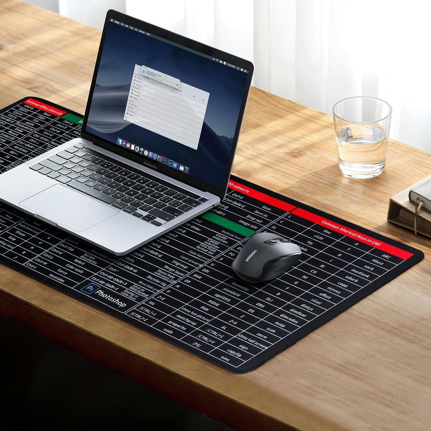 Olsic Large Mouse Pad Word/Excel/Power Point Shortcut Keys Desk Pad Mat Anti-Slip Nice