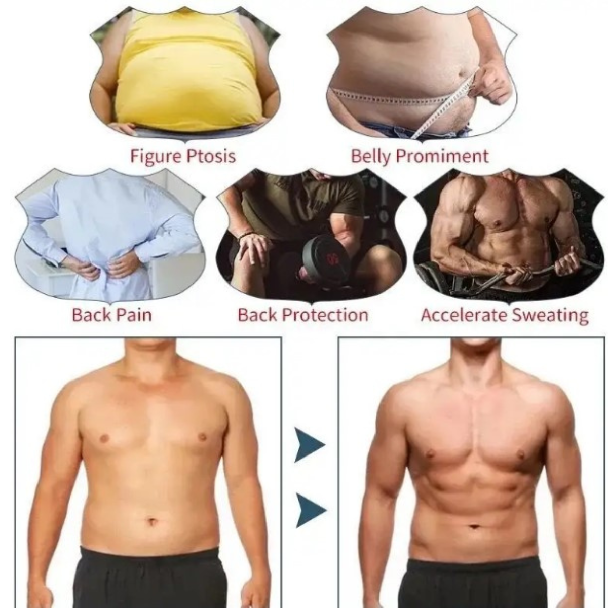 Olsic Man Sweat Shaper and Sliming Vest for Weight Loss, Exercises and Fitness Fat Burning Shaper for Man & Women