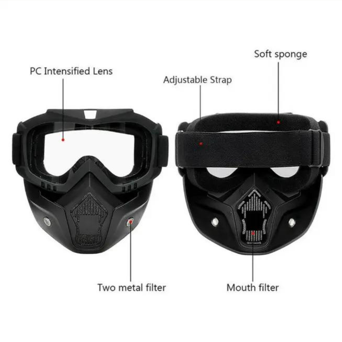 Olsic Windproof Snowboard Goggles Ski Goggles Motocross Glass Face Mask Protection Gear UV protection Blowtorch, Welding Safety Goggle (White)