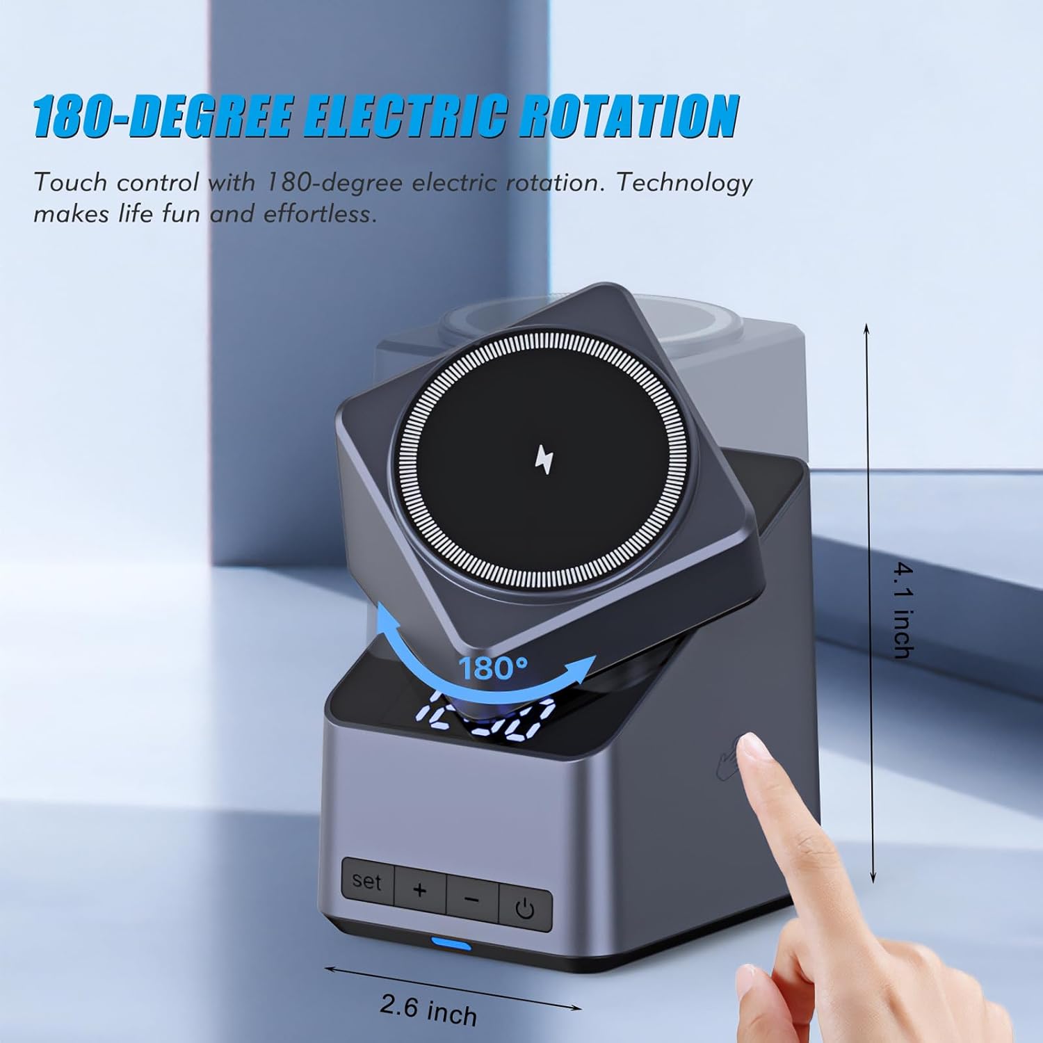 4-in-1 Magnetic Wireless Charger with Digital Clock | 15W Fast Charging Station for iPhone, Apple Watch, AirPods & Qi Phones