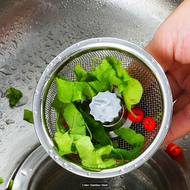 Olsic Kitchen Sink Strainer Stopper Stainless Steel Drain Basket Waste Plug (Pack of 4)