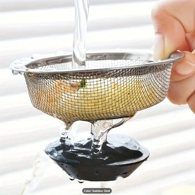 Olsic Kitchen Sink Strainer Stopper Stainless Steel Drain Basket Waste Plug (Pack of 4)