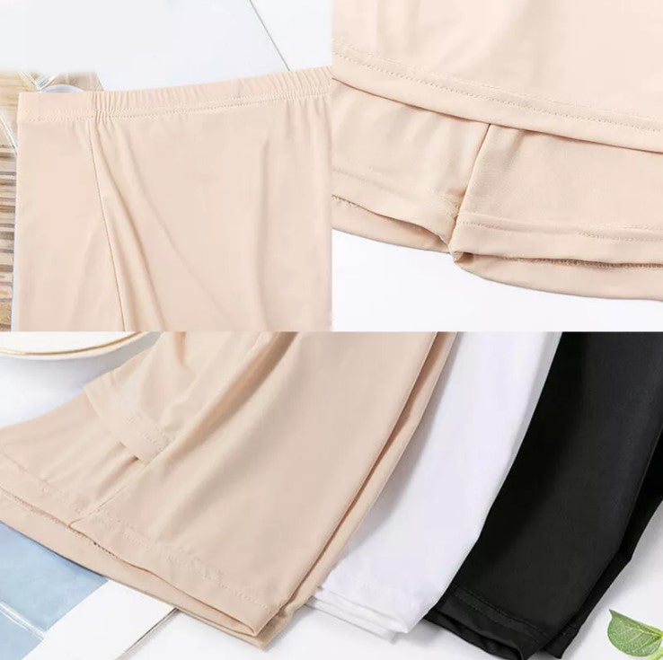 Double Layer Safety Pants Plus Cover Triangle Area No Trace No Roll Border Naked Buttock( Pack of 2)