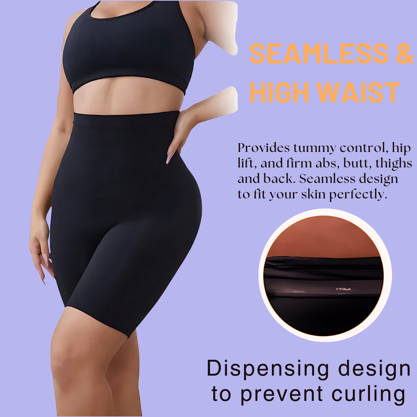 Olsic Women's Tummy Control Shapewear Thigh Slimmer Shorts High Waist