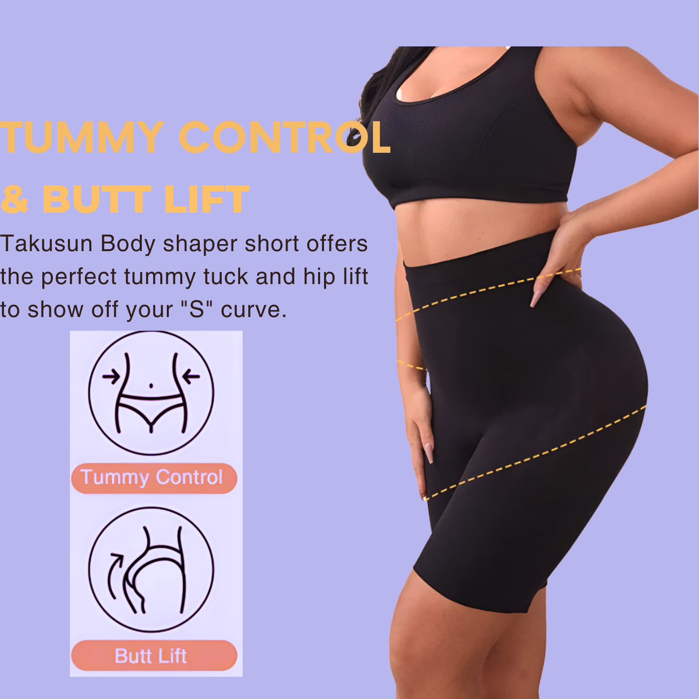 Olsic Women's Tummy Control Shapewear Thigh Slimmer Shorts High Waist