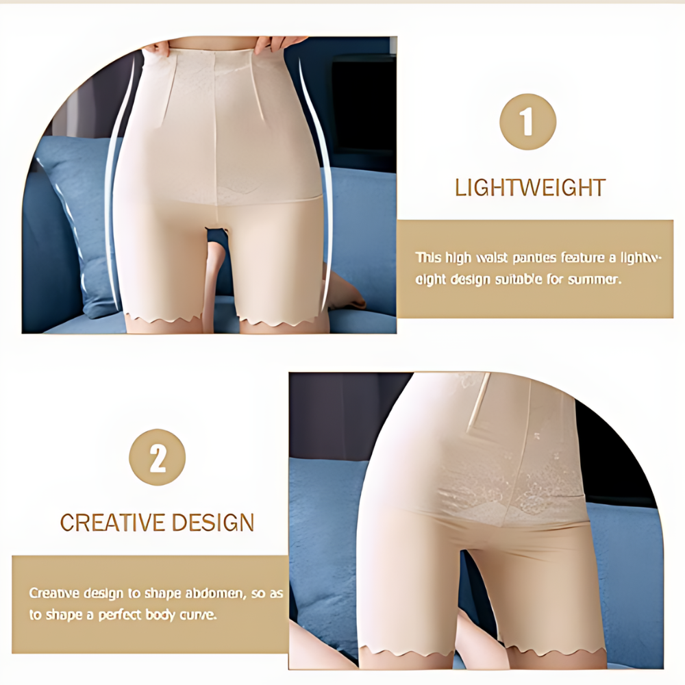 Olsic Women Waist Trainer Shapewear Tummy Control Body Shaper Shorts Hi-Waist Butt Lifter Thigh