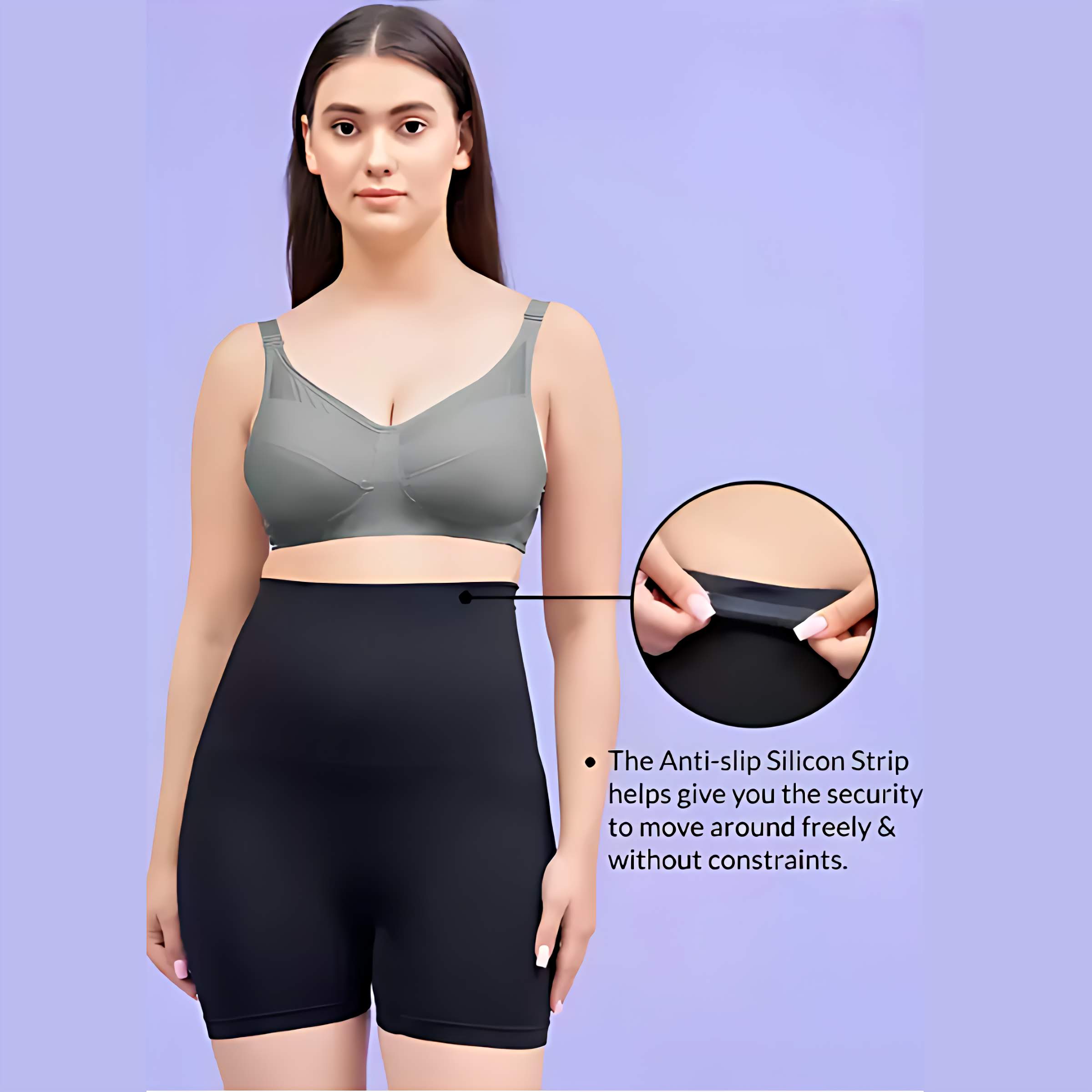 Olsic Women's Tummy Control Shapewear Thigh Slimmer Shorts High Waist