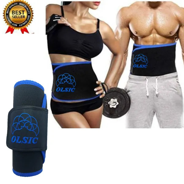 Olsic Sweat Slim Belt for Men and Women Non-Tearable Neoprene Shaper wear and Tummy Exercise