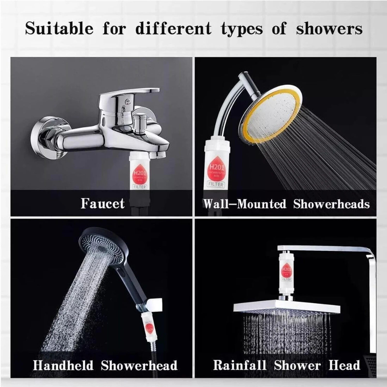 20 Stage Aromatherapy Shower Filter for Hard Water | Rose, Lavender, Jasmine & Cherry Blossom | Chlorine Removal Filter