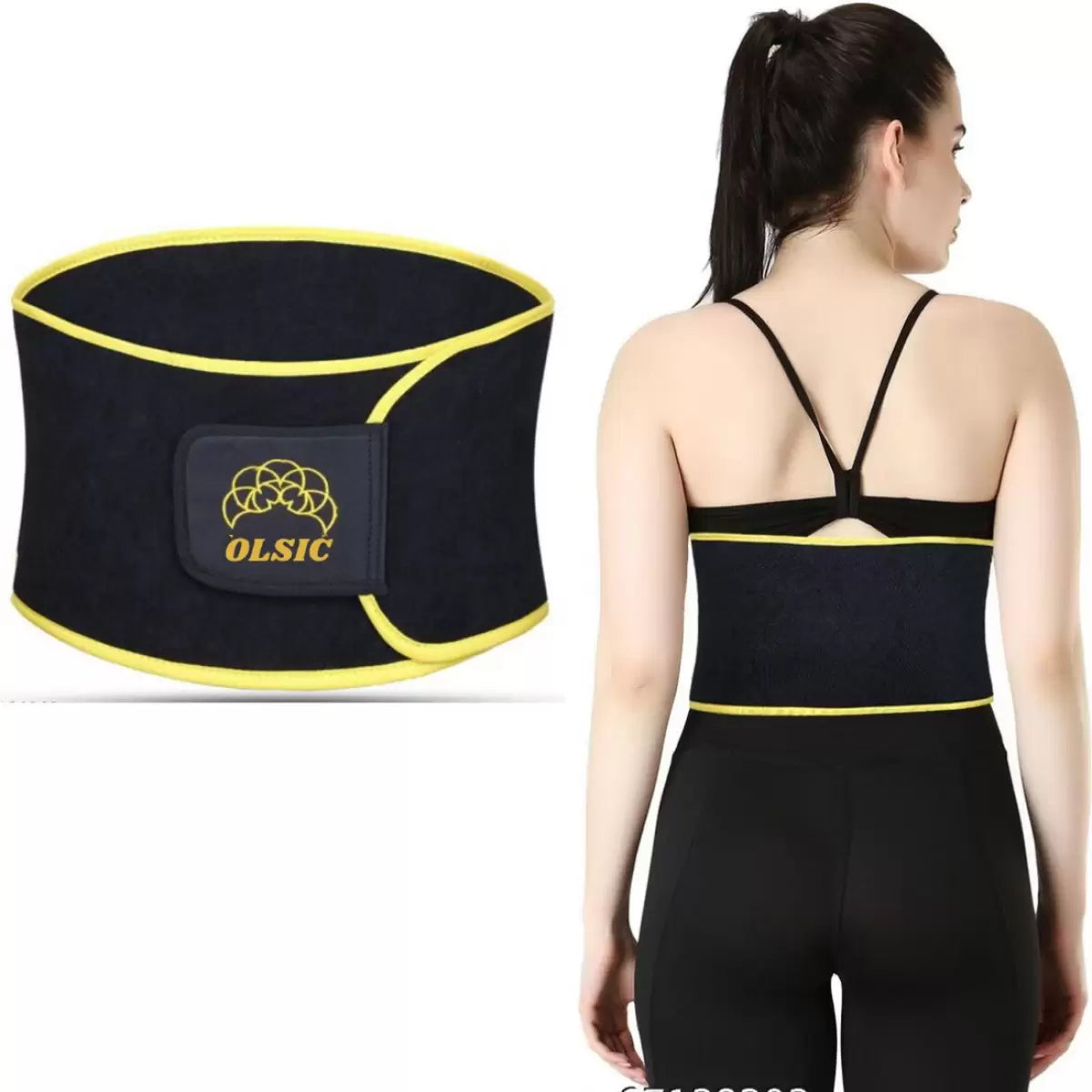 Olsic Sweat Slim Belt for Men and Women Non-Tearable Neoprene Shaper wear and Tummy Exercise