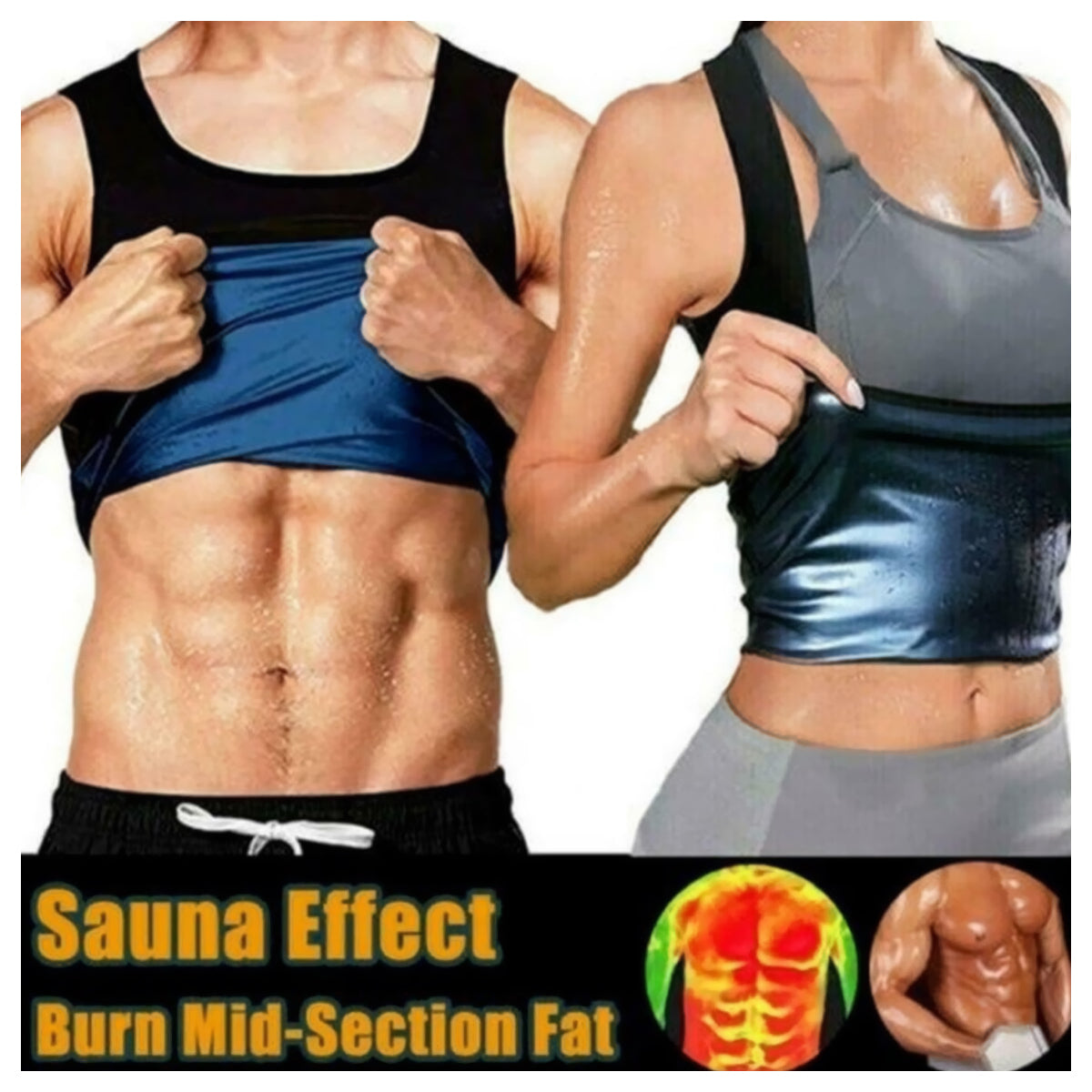 Man Sweat Shaper and Sliming Vest for Weight Loss Exercises and Fitness Burning Shaper for Man