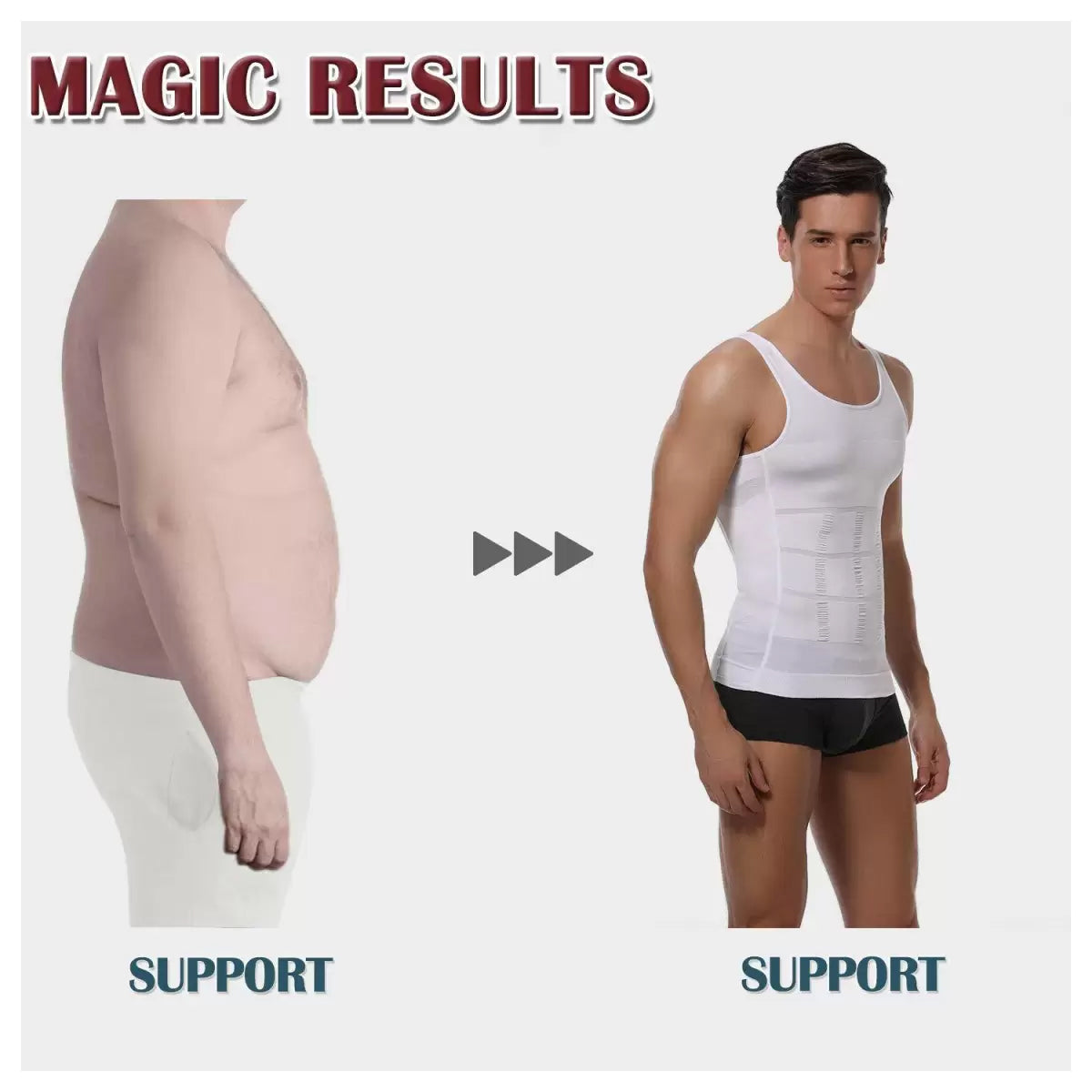 Body Shaper Undershirt Slimming Tummy Tucker Lift  for Men