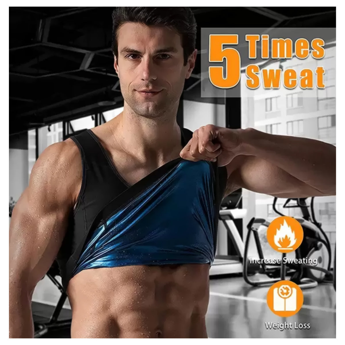 Man Sweat Shaper and Sliming Vest for Weight Loss Exercises and Fitness Burning Shaper for Man