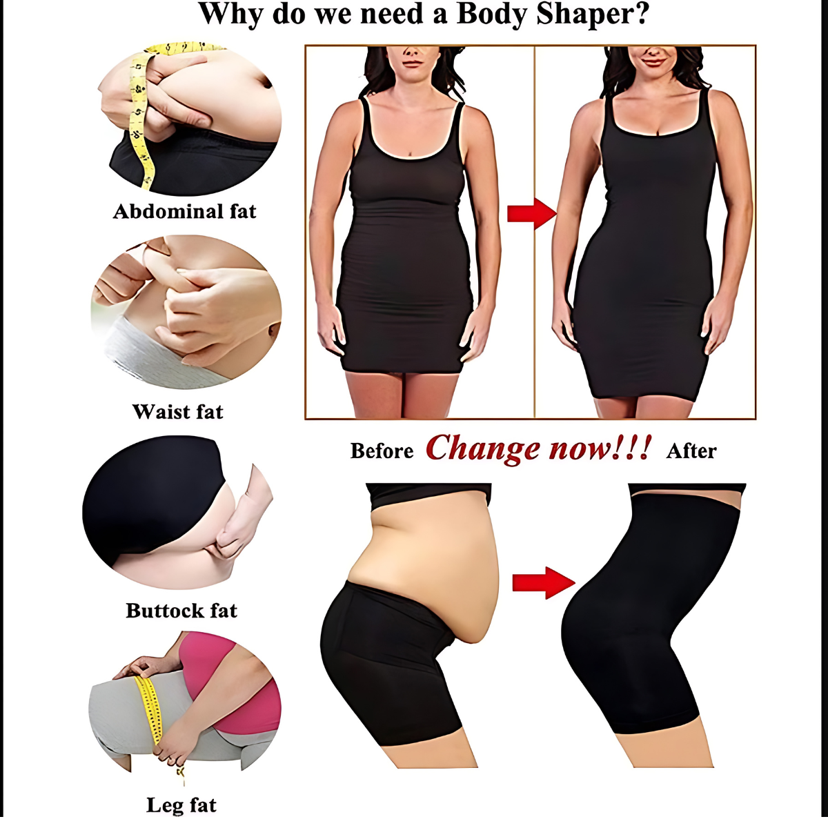 Women's Tummy Control Shapewear Thigh Slimmer Shorts High Waist