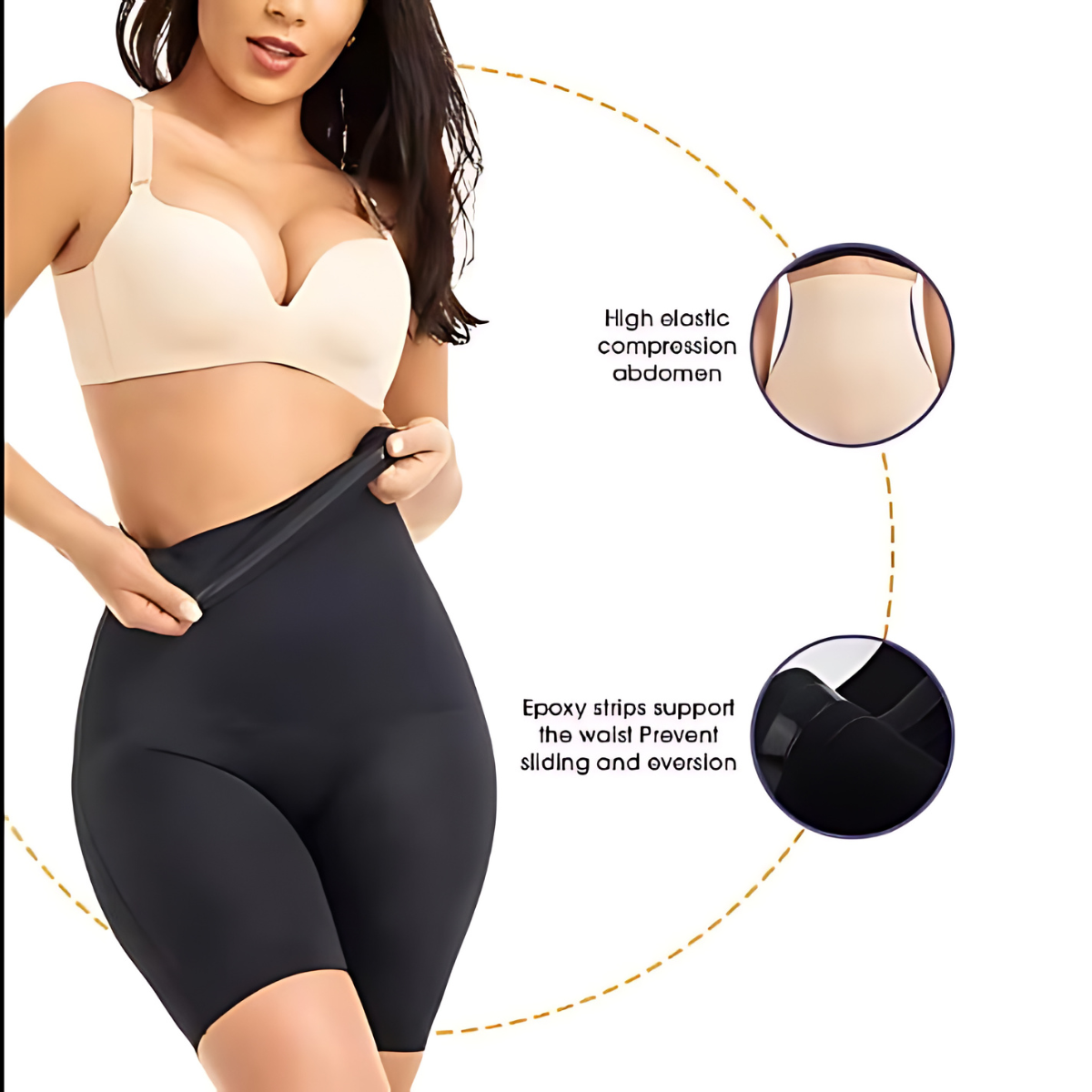 Women's Tummy Control Shapewear Thigh Slimmer Shorts High Waist