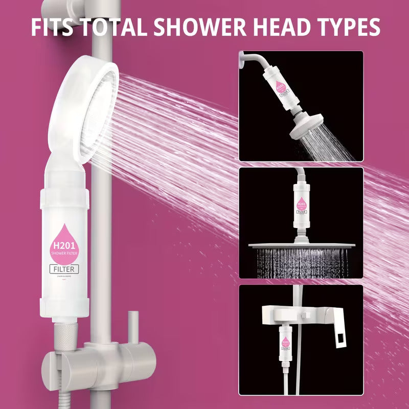20 Stage Aromatherapy Shower Filter for Hard Water | Rose, Lavender, Jasmine & Cherry Blossom | Chlorine Removal Filter