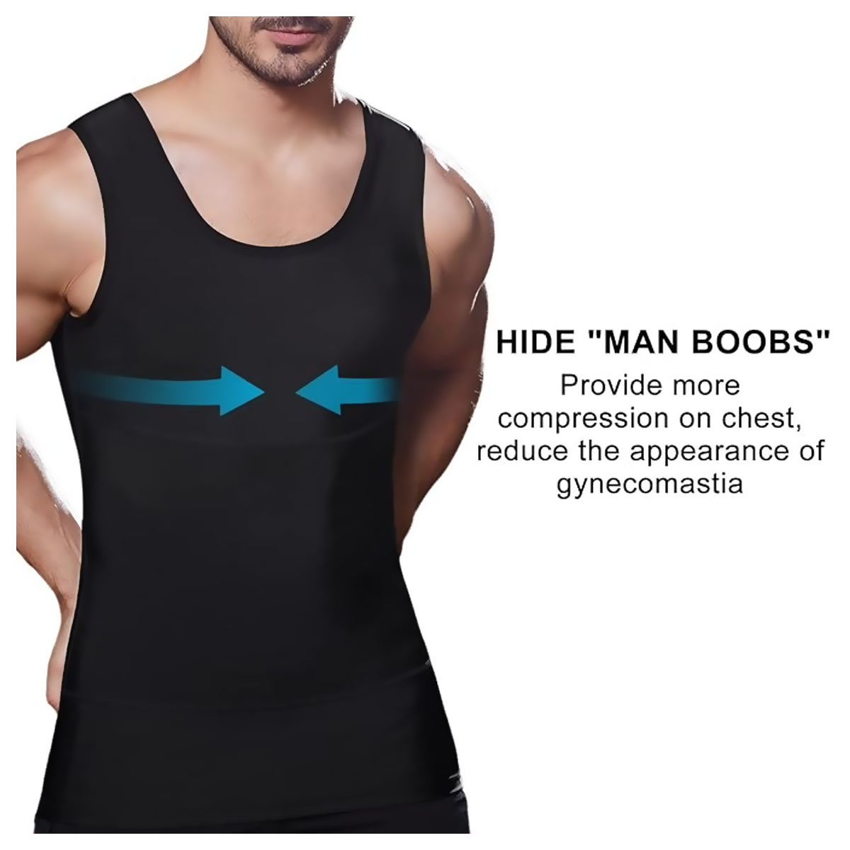 Undershirt Body Shaper Slimming Tummy Tucker Lift for Men