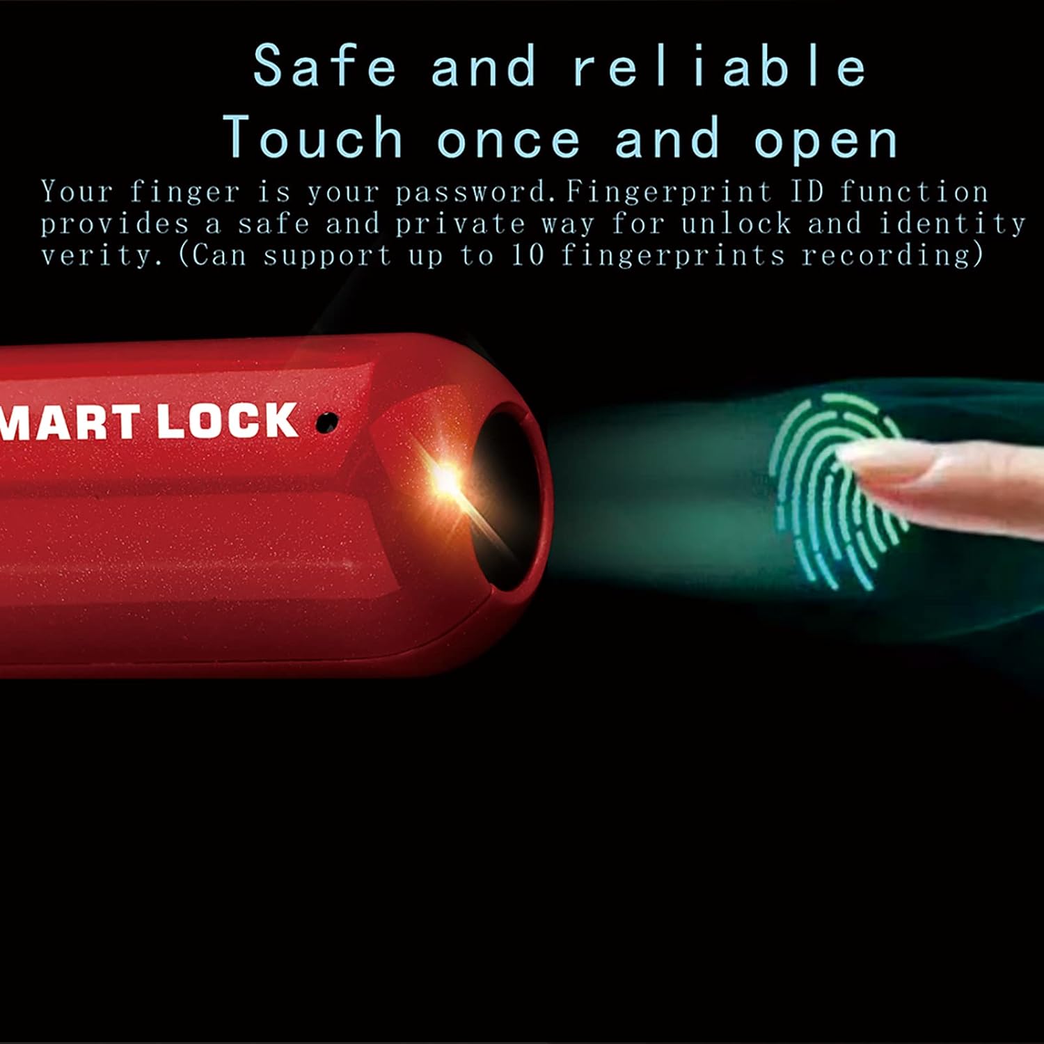 Mini Smart Fingerprint Lock fashion Biometric Keyless USB Rechargeable Padlock Chip Anti-theft Luggage box bag fingerprint lock