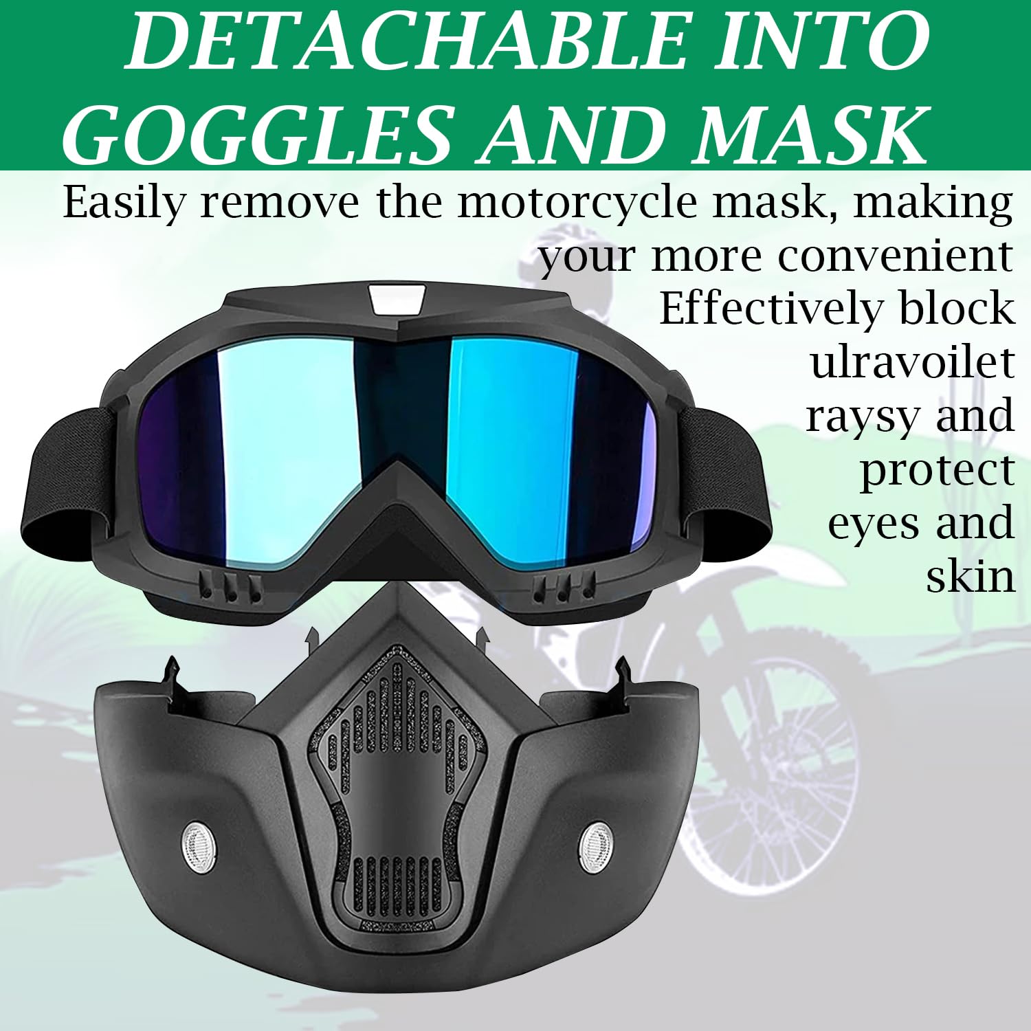 Men & Women Windproof Snowboard Goggles Ski Goggles Motocross Glass Face Mask Protection Gear UV protection Blowtorch, Welding Safety Goggle (Multi Colour)