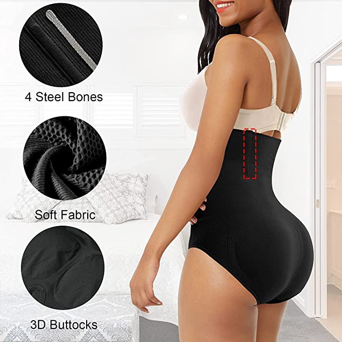 Olsic Women Waist Slimming Panties Shapewear Tummy Control Tucker with Anti Rolling Strip Underwear Shapewear