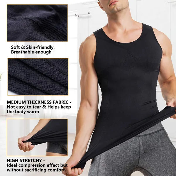 Undershirt Body Shaper Slimming Tummy Tucker Lift for Men