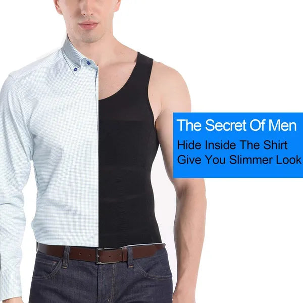 Undershirt Body Shaper Slimming Tummy Tucker Lift for Men