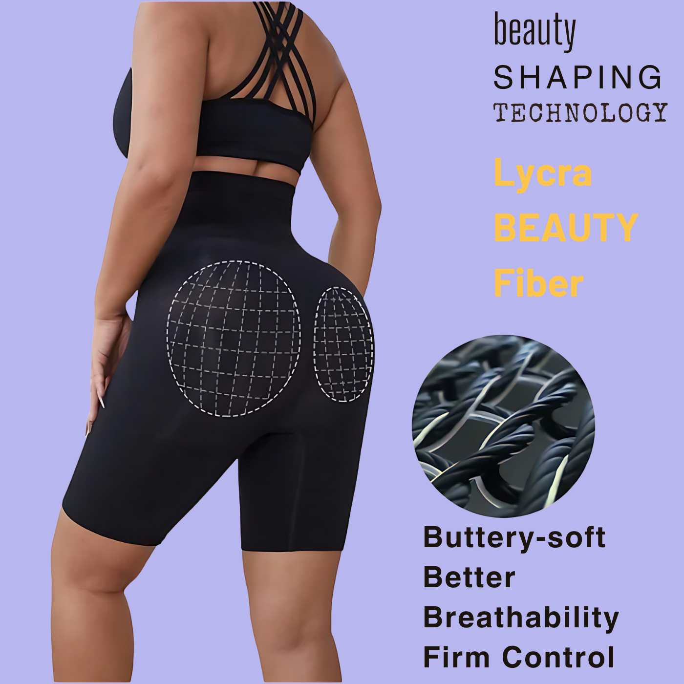 Women's Tummy Control Shapewear Thigh Slimmer Shorts High Waist