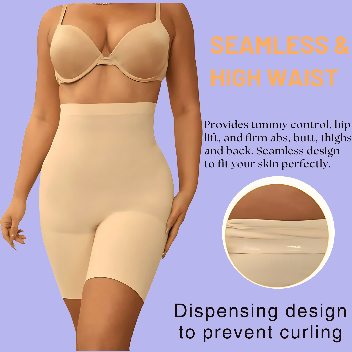 Women's Tummy Control Shapewear Thigh Slimmer Shorts High Waist