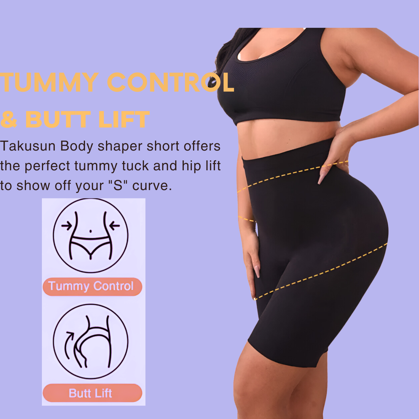 Women's Tummy Control Shapewear Thigh Slimmer Shorts High Waist