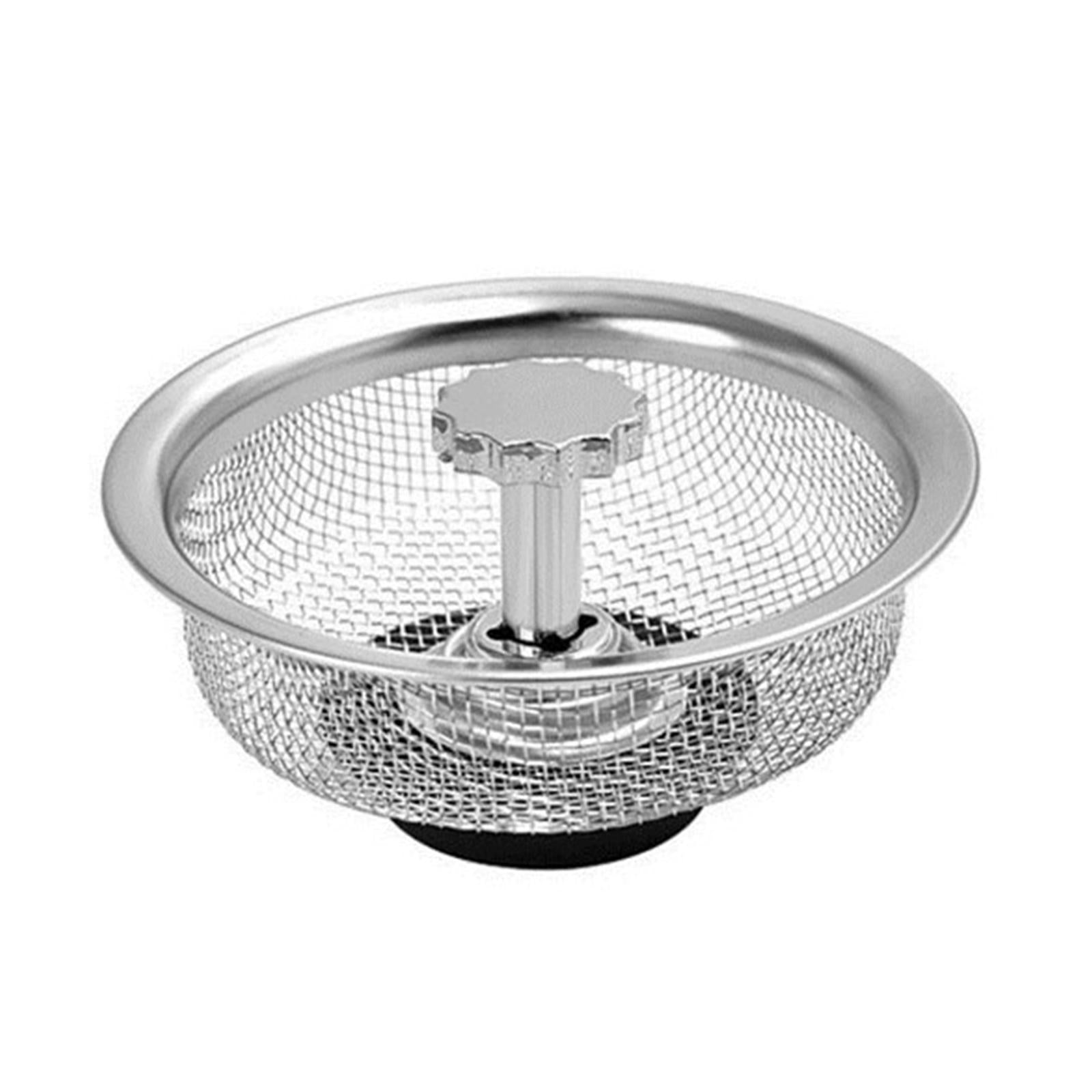 Kitchen Sink Strainer Stopper Stainless Steel Drain Basket Waste Plug (Pack of 4)